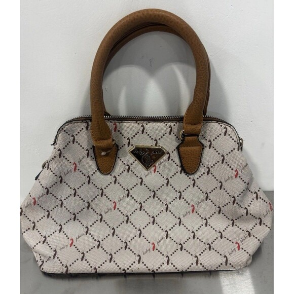 Vintage Retro Y2K 2000s Purse Cat Pattern Baby Phat Small Arm Tote by Kimora Lee - Picture 7 of 8